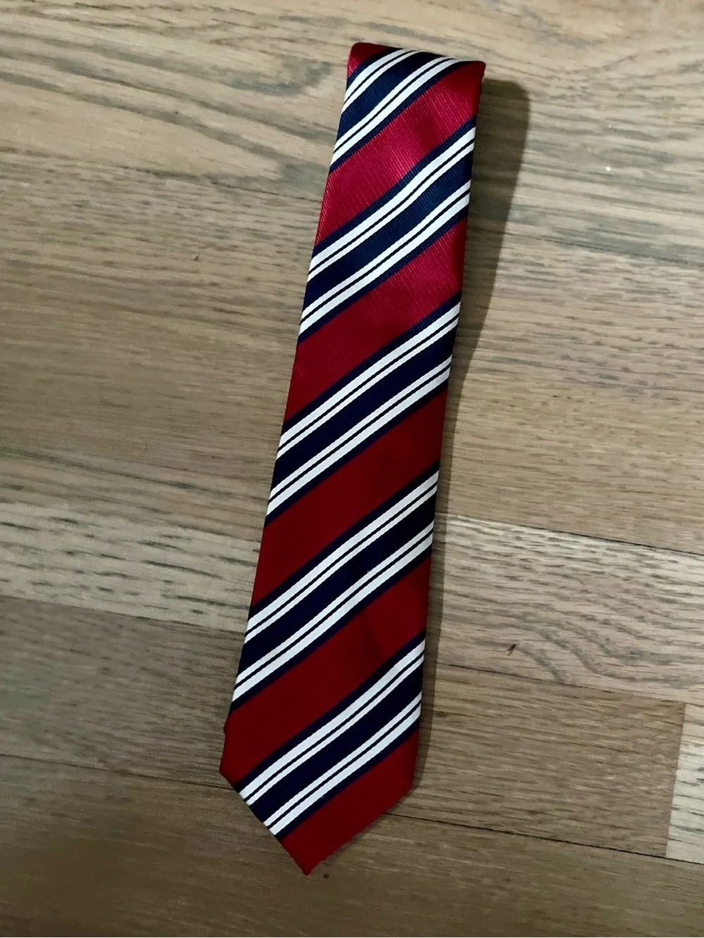 The Children’s Place Boys Striped Tie Color: CLASSIC RED. Size 8-14.